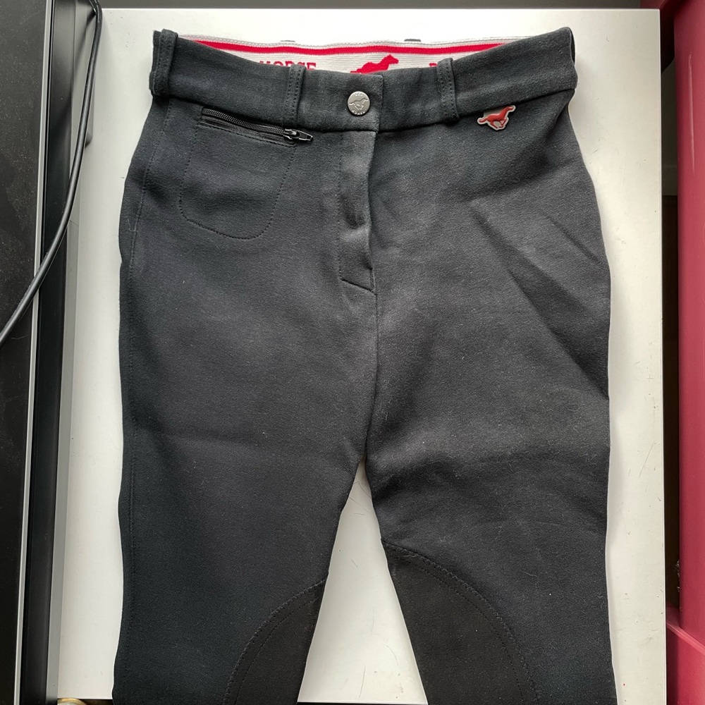 Size 8 Kids Equestrian Breeches - Red Horse